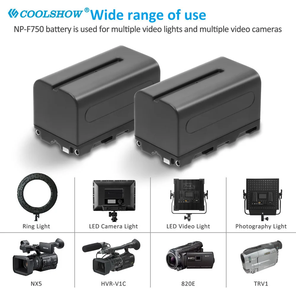 5800mah بطارية NP-F750 لسوني NP F750 F770 F730 F970 F550 CCD-RV100 TRU47E TRV36 كاميرا رقمية التصوير بطاريات المصباح