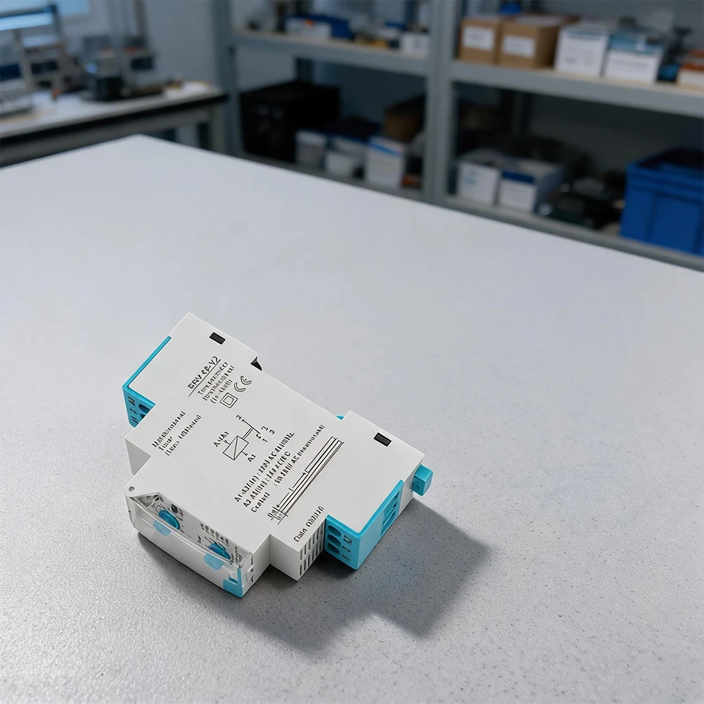 White Electronic Time Delay Relay Power On Delay Function 1NO Plus 1NC Contact 5A Rated Current For Precise Timing Tasks