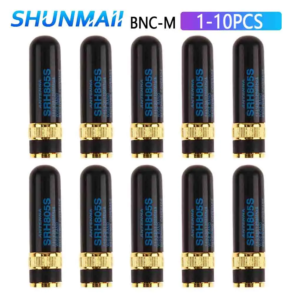 1-10 قطعة 5 سنتيمتر صغيرة SRH805S BNC-M ثنائي النطاق هوائي VHF UHF اسلكية تخاطب راديو اكسسوارات ل كينوود TK320 Icom Yaesu راديو