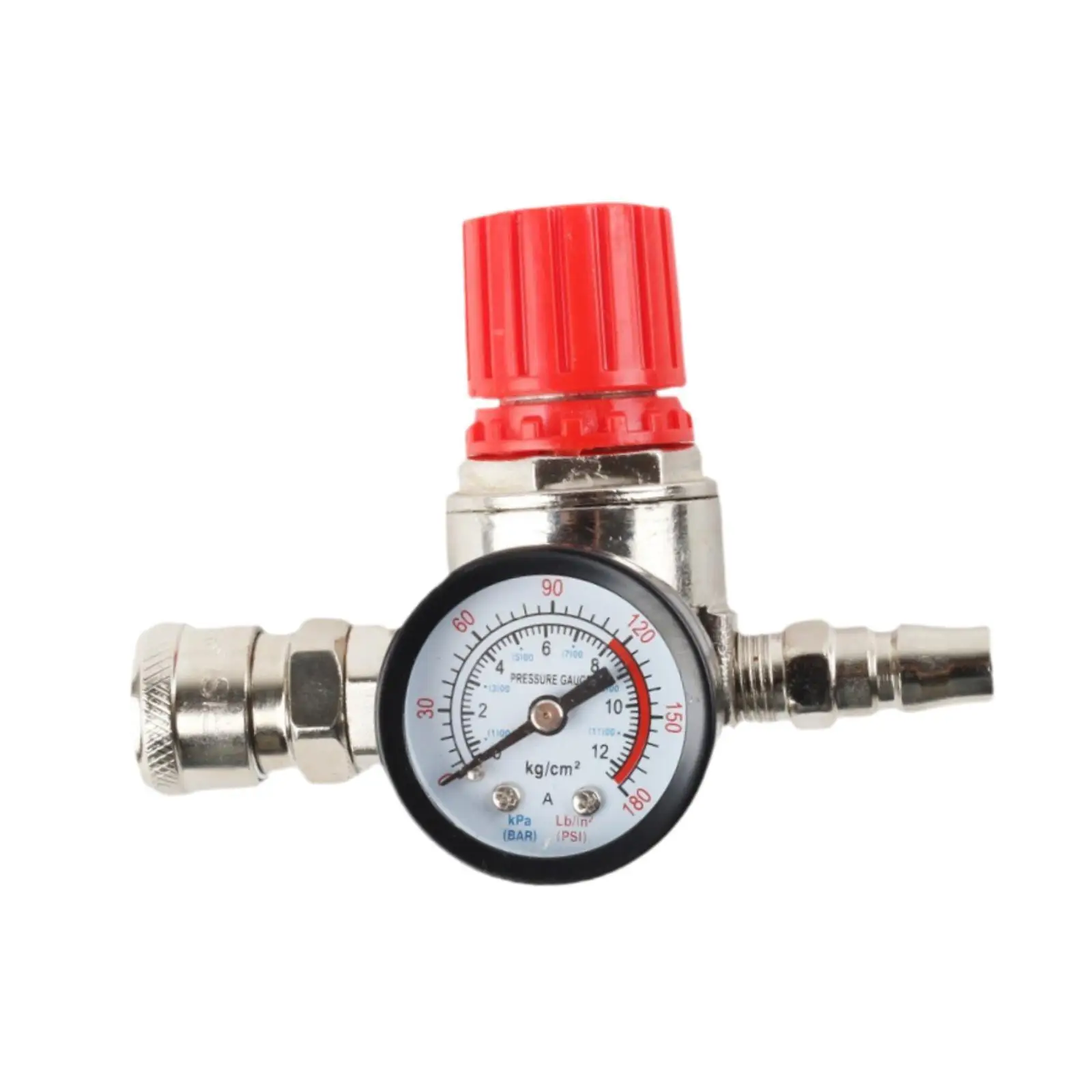 Air Compressor Pressure Regulating Valve Professional Three Hole 140PSI Alloy Steel W/ Gauge Easy to Install Reduction Valve