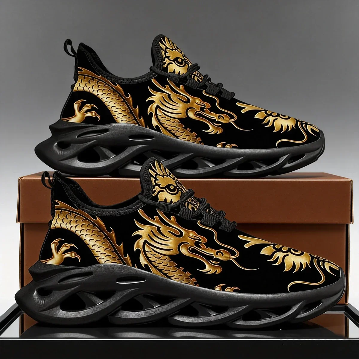 

Кроссовки Dragon Graphics для мужчин, дышащие повседневные мужские туфли из сетки, унисекс, легкие, на толстой подошве, парные кроссовки, спортивные кроссовки, женская обувь