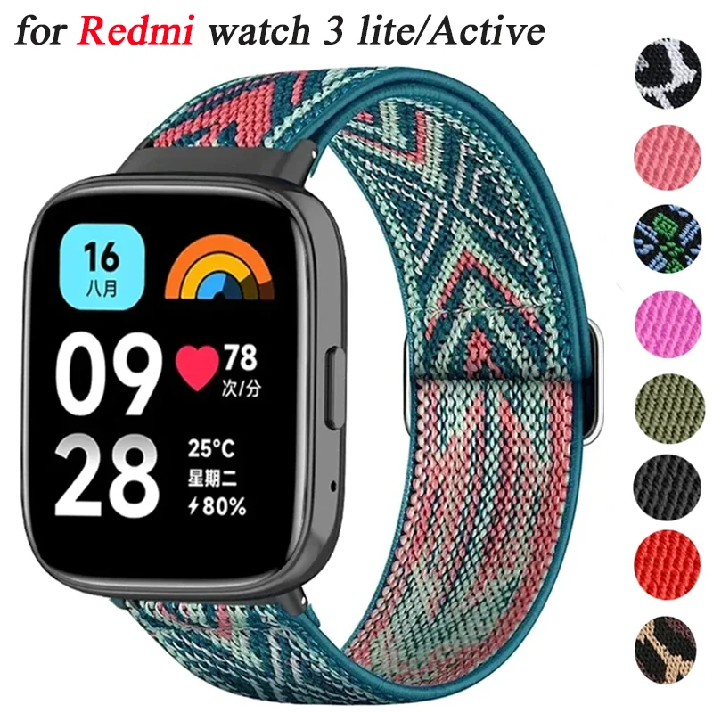 

Нейлоновый ремешок для Xiaomi Redmi Watch 3 Active/Lite, сменный эластичный браслет для Redmi Watch 3 Lite