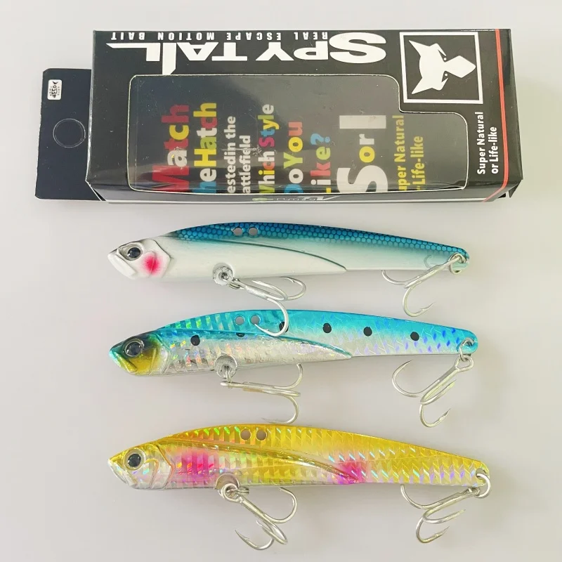 LURETV Japan MajorCraft نفس النمط، ماركة Horse المعدنية VIB، سرعة المياه العميقة 44 جرام، Luya Sharp Mouth Golden Spear Iron Plat #3