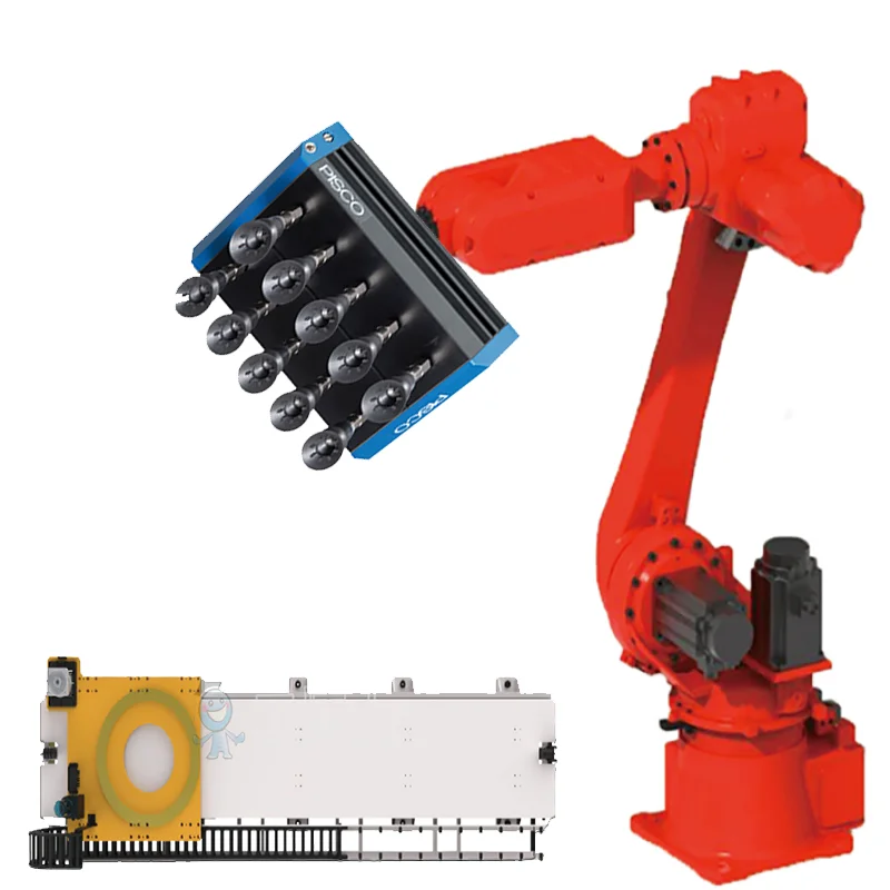 Universal 6-Axis Industrial Robotic Arm with 3-Finger Gripper for Stacking, Packaging and Material Transfer