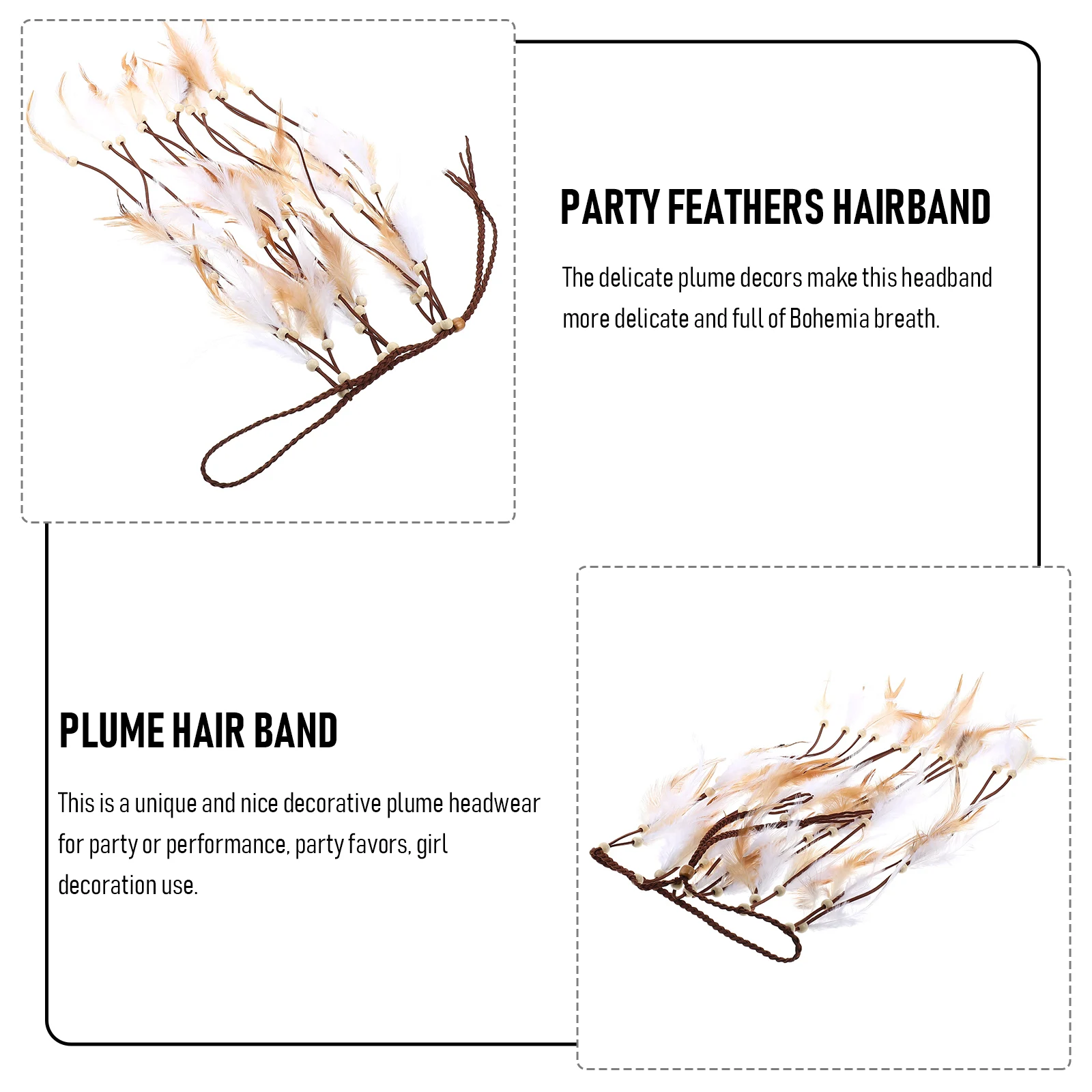 

Headb Plume Hair Accessory Party Plume Hair B Masquerade Headdress Stage Performance Photo Props