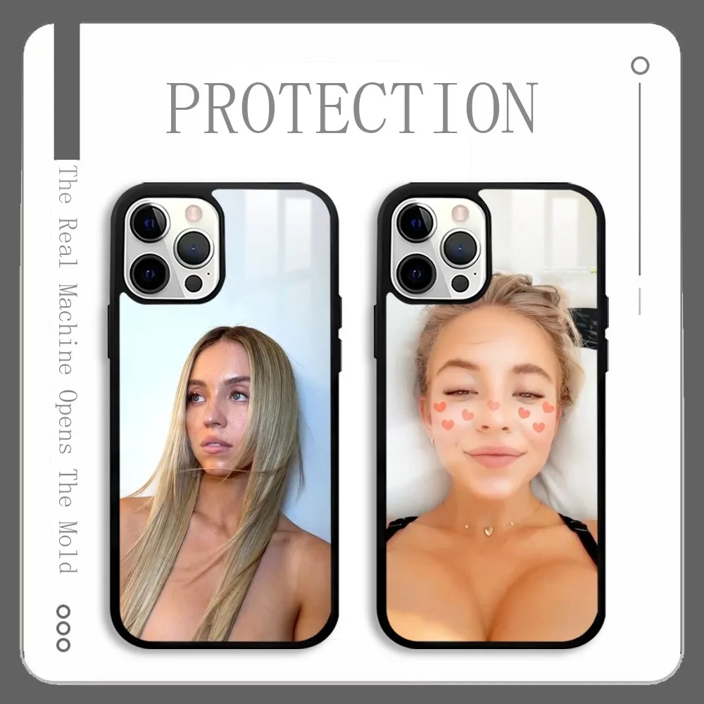 Sexy Actress S-Sydney Sweeney Phone Case For IPhone 16 15 14 13 12 11 Pro Xs Max Mini Plus Celulares Hard Funda