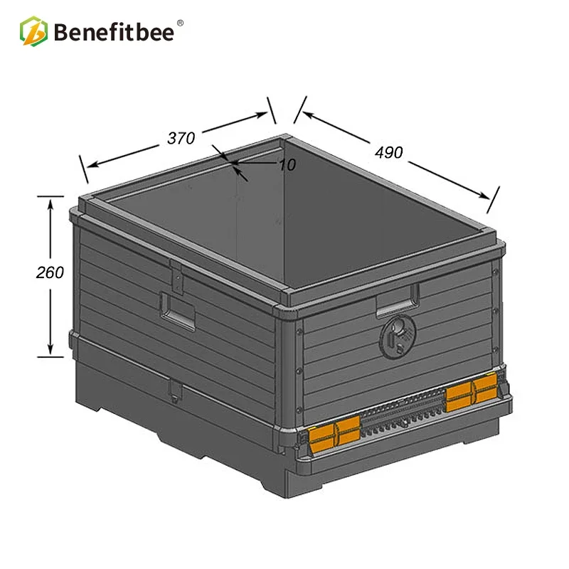 Gorąca sprzedaż Hive Box Langstroth ula 10-ramkowe wielofunkcyjne zestawy uli z tworzywa polipropylenowego