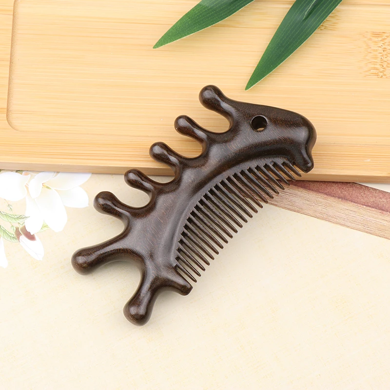 Portable Sandalwood Massage Comb Head Neck Nose Face Multifunctional Massager Comb Manual Body Meridian Anti-static Smooth Hair