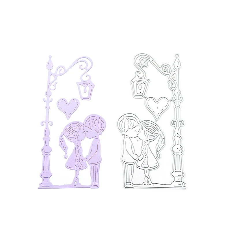 

Couple under the Streetlight Metal Cutting Dies for DIY Scrapbooking and Card Making Decor Embossing Craft Die Cut