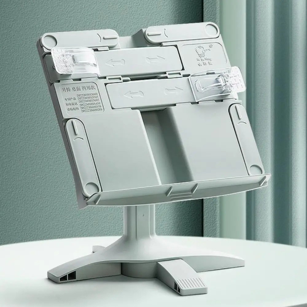 

Adjustable Angle Lifting Landing Book Stand Extendable Anti-slip Mat Reading Bookshelf Plastic with Clip Book Holder Recipes