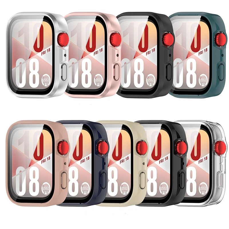 Tempered Glass PC Case for Huawei Watch Fit 4/4 Pro Bumper Screen Protector for Huawei watch Fit3 Fit2