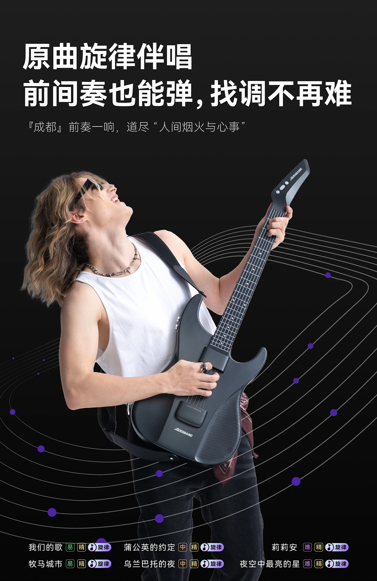 Smart Silicone Strings Guitar Bluetooth And 8 Sounds USB MIDI Function