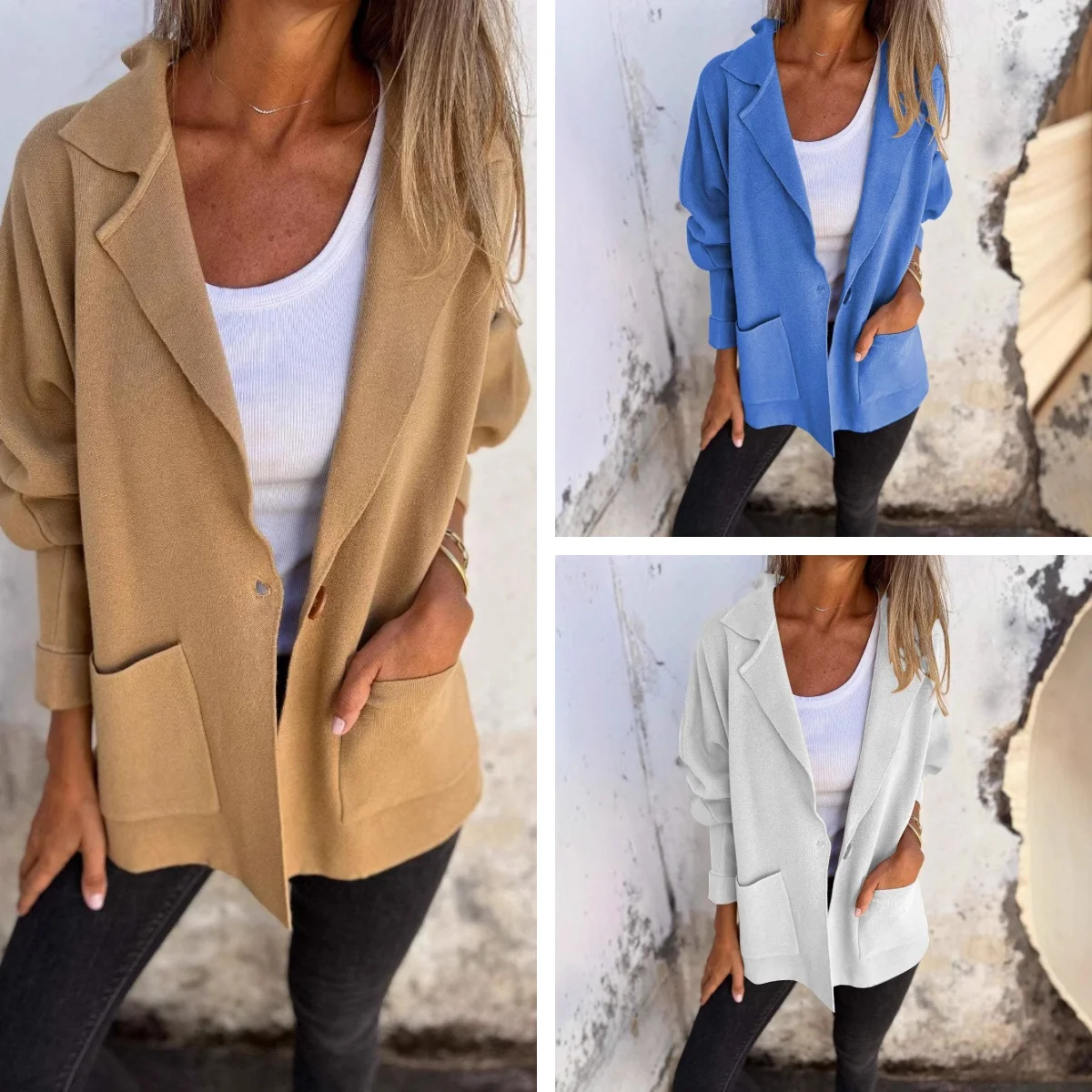 

PRINTKAOIR Casual Versatile Turn-Down Collar Jacket with Pockets 2026 Winter - Windproof Daily Outdoor Outerwear