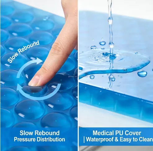 Medical prone position abdominal and chest support pad, made of polymer gel material