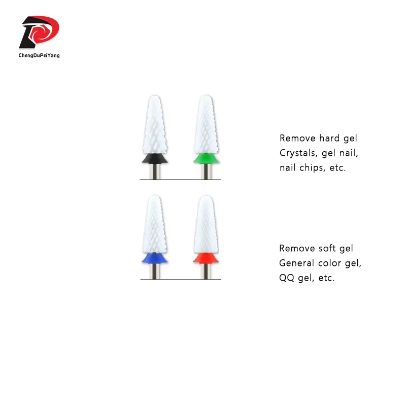 6.0 ملم لقم مخروطية من الكربيد لقم ثقب الأظافر إزالة أدوات مانيكير الجل