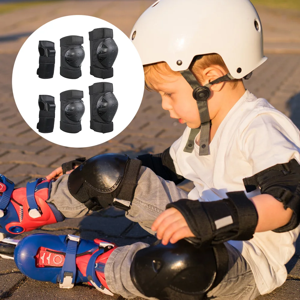 6pcs/Set Adult Child Protective Set Knee Pads Elbow Pads Wrist Protector Protection for Scooter Cycling Roller Skating