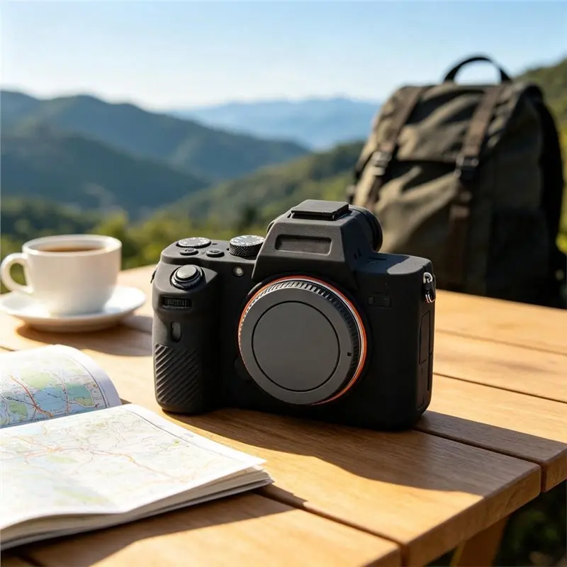 Protective Cover Skin,Anti-Scratch Grip Shell For Sony A7II A7SII A7RII- Silicone Camera Case 1PCS, Includes Bag Sleeve