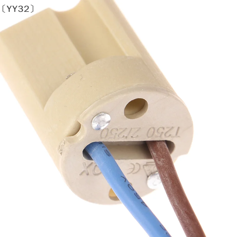 [-YY32」 6 قطع G9 قاعدة مصابيح موصل السيراميك قاعدة المقبس مع خط 15 سم للضوء لمبة الهالوجين LED