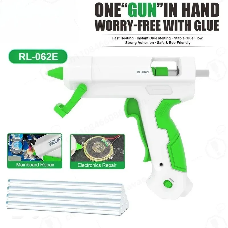 RL-062E Hot Melt Glue Gun & RL-097 Hot Melt Adhesive Stick (10 pieces/pack)