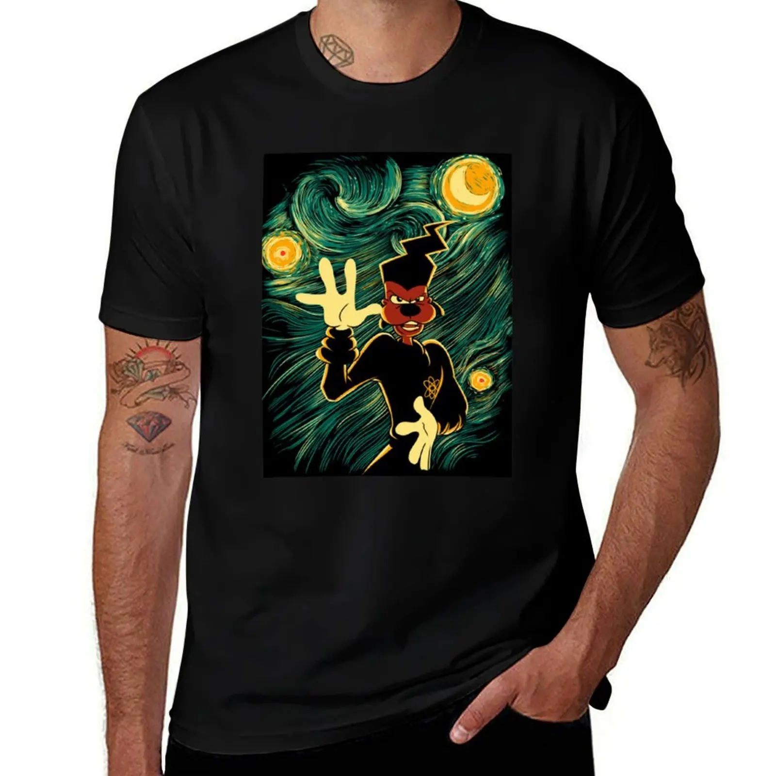 Starry Powerline T-Shirt Casual Light Summer Short Sleeve Top