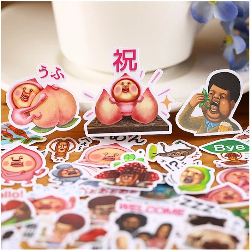 40pcs Creative Cute Self-made Peach People Scrapbooking Stickers /decorative Sticker /DIY Craft Photo Albums Kawaii