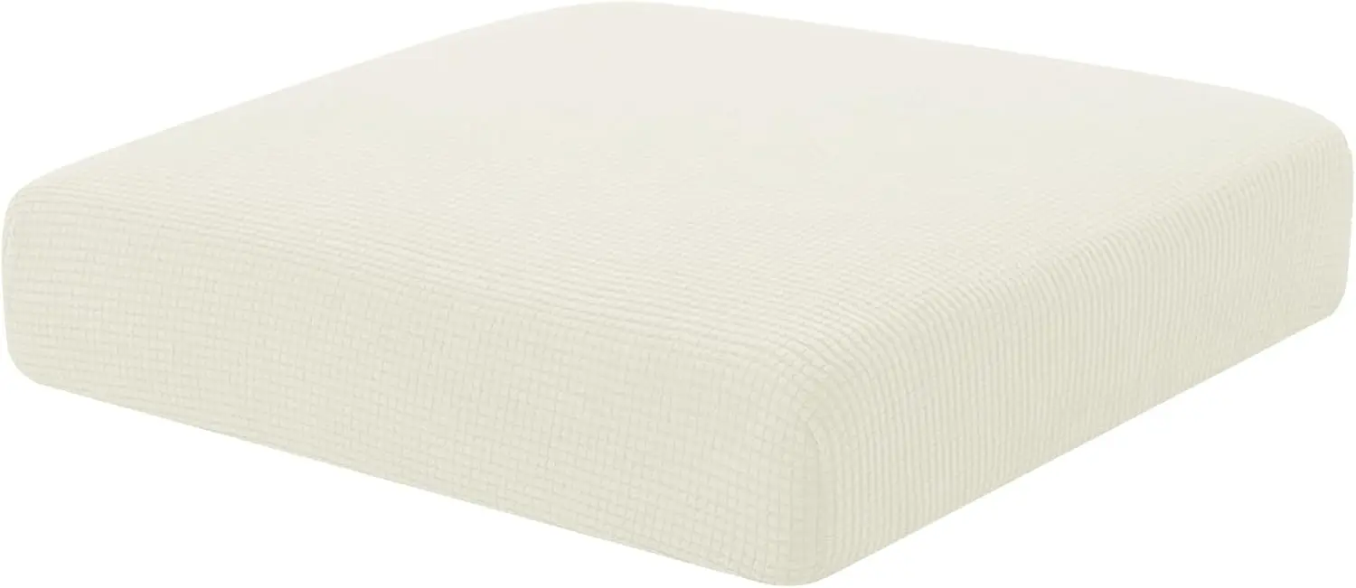 

Stretch Couch Cushion Slipcovers Reversible Cushion Protector Slipcovers Sofa Cushion Protector Covers(Creamwhite, Small)