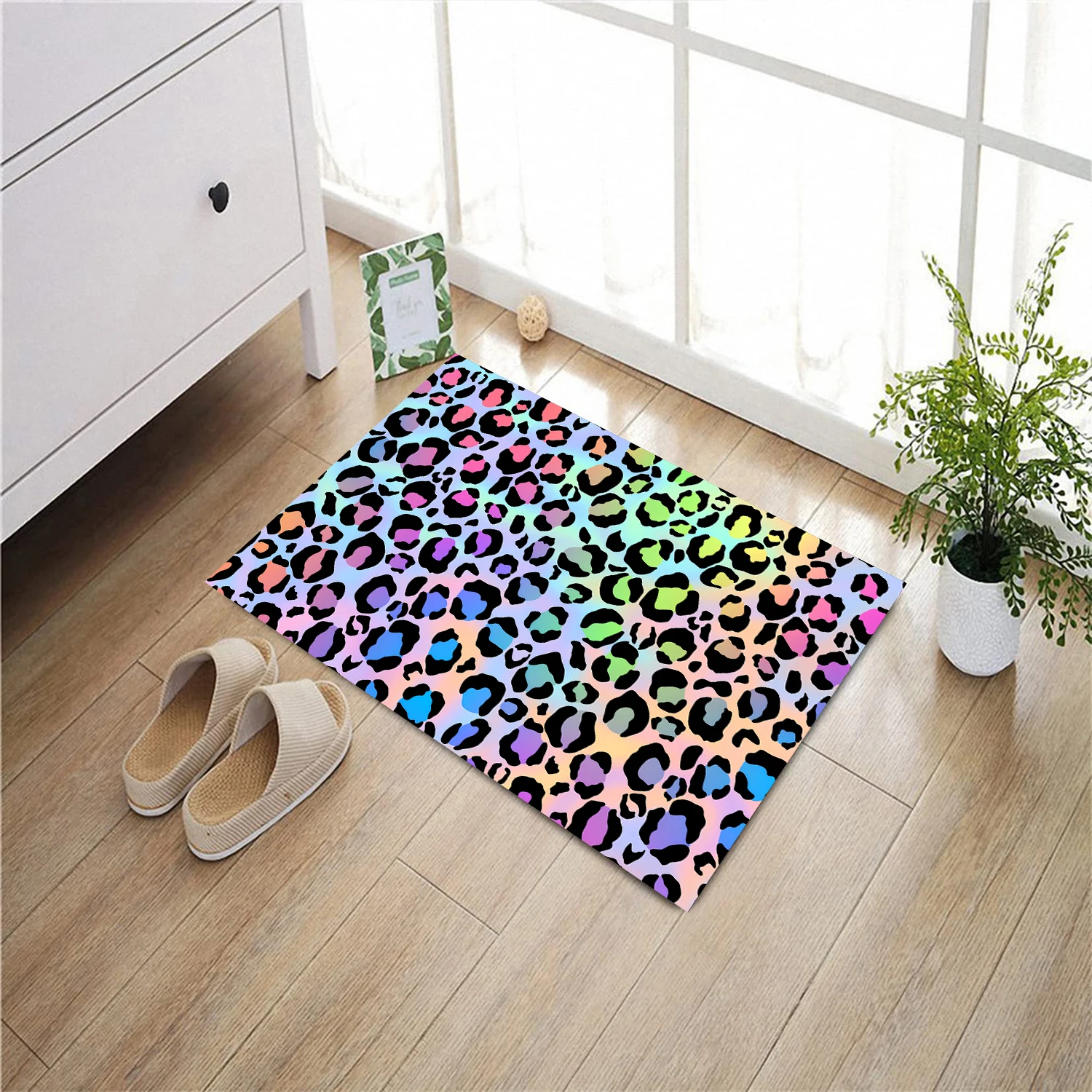 

Leopard Print Spot Pattern Doormat Funny Entrance Outdoor,Non-Slip Rubber Floor Mat Kitchen,Doormat Front Door Outside