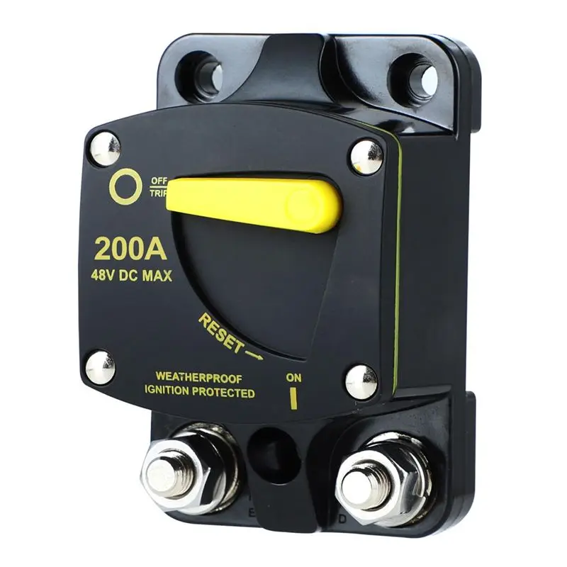 

WF-Circuit Breaker Fuse Reset 12-48V Dc Car Audio Amplifier Circuit Breaker Waterproof