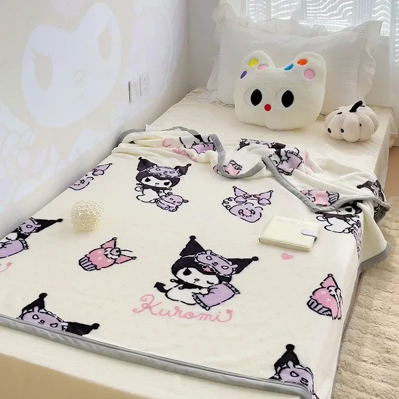 1*1.5m Sanrio Hello Kitty pluszowy koc Pochacco prześcieradło dziecięce miękkie etui dla dorosłych Cartoon Aircondition drzemka Tippet puszysta kołdra