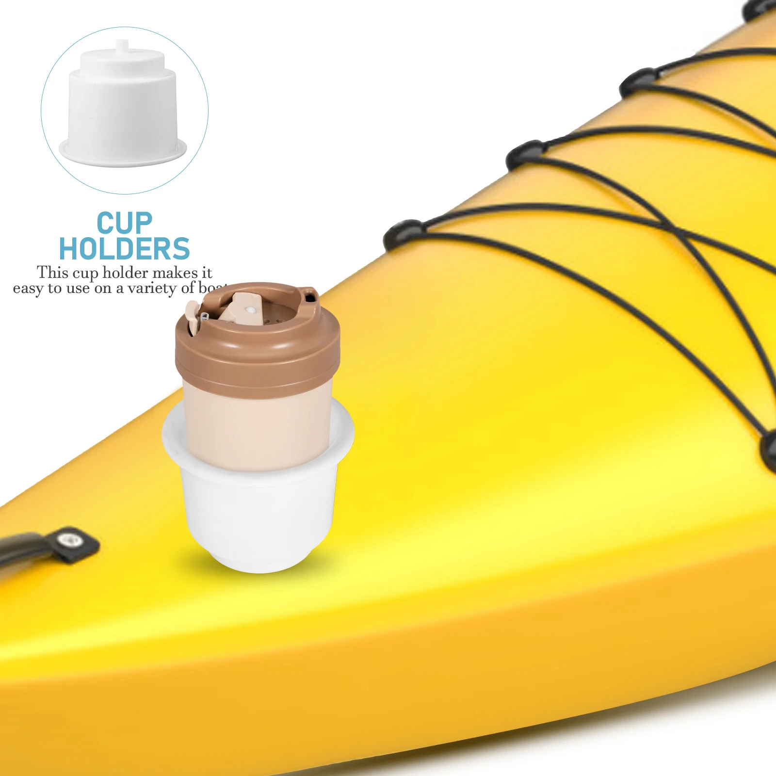 

Universal Boat Cup Holder High Hardness Nylon Material for Yachts Kayaks Cars Drinks Water Bottles Boat Cup Holder
