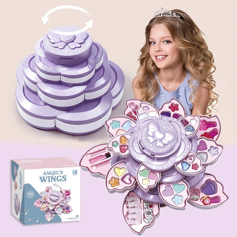 Pretend Play Kits Cosméticos Para Crianças, Ferramenta De Maquiagem, Brinquedos De Beleza Princesa Menina, Jogo Divertido, Cosplay Para Crianças