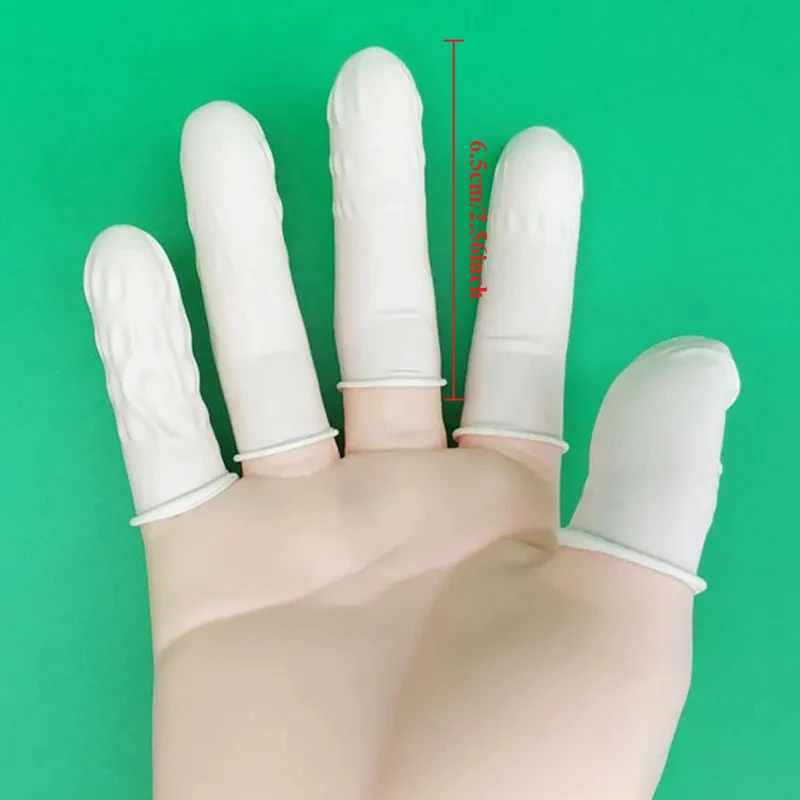 قفازات حماية لأطراف الأصابع من اللاتكس الإلكتروني الصناعي بدون مسحوق معقمة للاستعمال مرة واحدة، أداة إصلاح لصانع الساعات