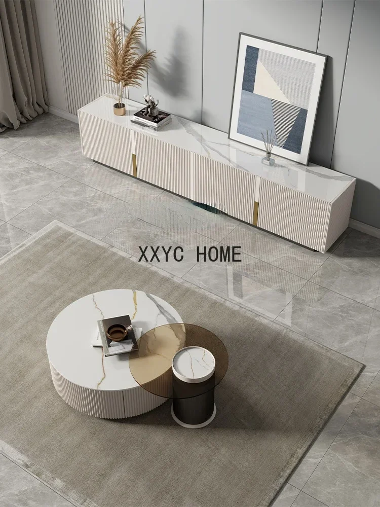 Salontafel Combinatie Huishoudelijk Klein Appartement Modern Eenvoudig Persoonlijkheid Woonkamer Vloerkast Verf