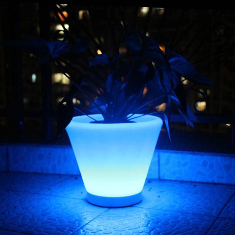 D28*H29cm, D38*H40cm,Luminous Flower Pots, LED Flower Planter, Led Indoor Lights, Outdoor Bar Furniture, Two Sizes Optional, 1pc