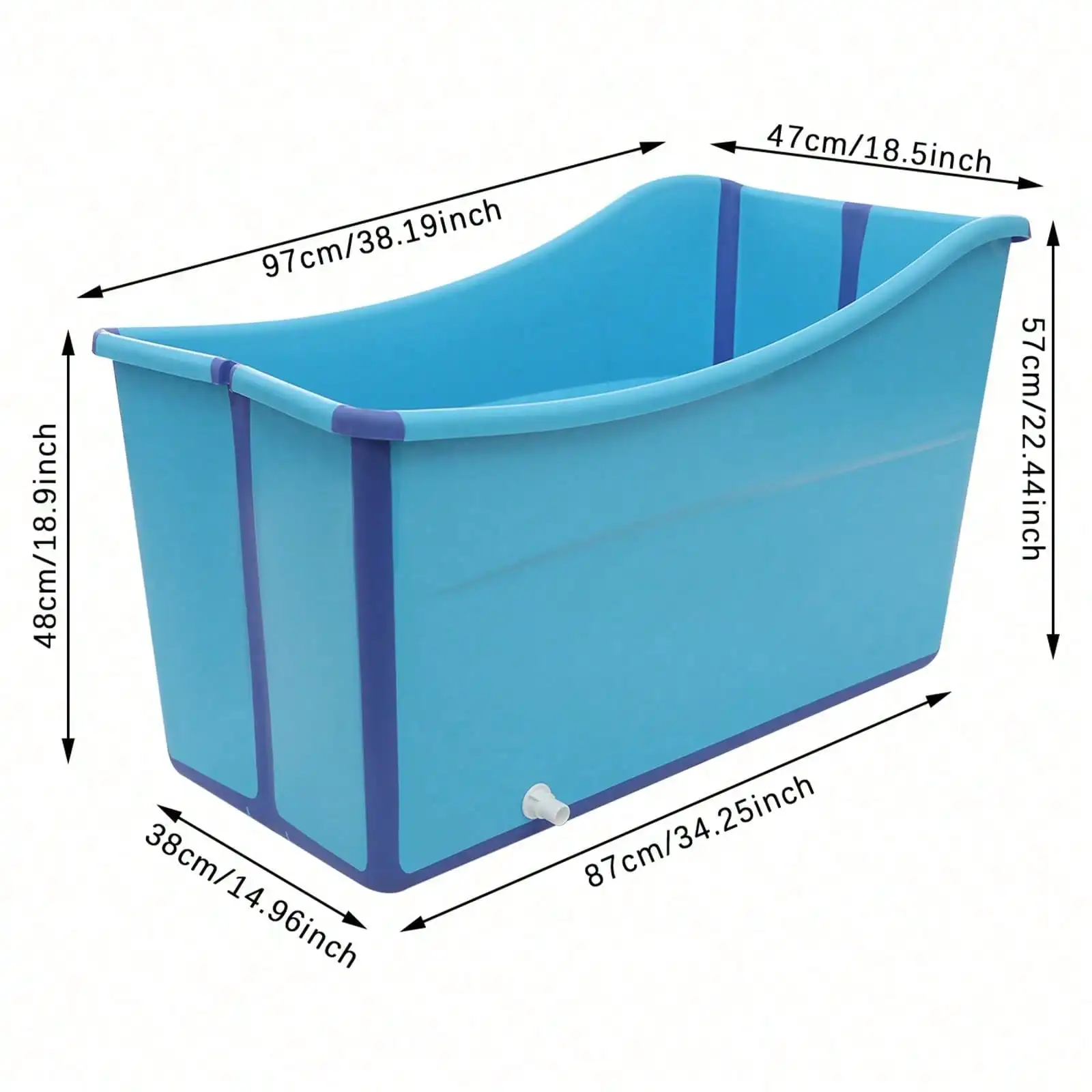 

Portable Bathtub Foldable Bathtub Modern Collapsible Children's Bathtub Blue Bathroom Decor Summer
