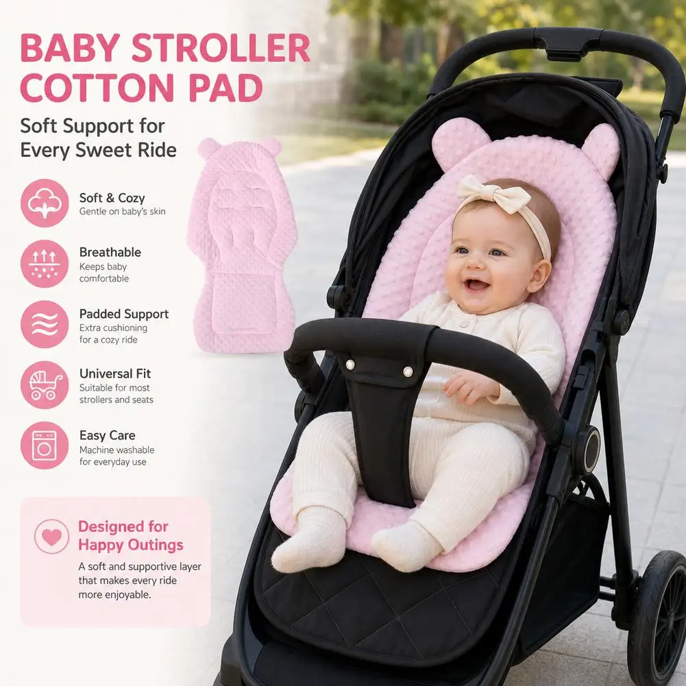 Baby Stroller Seat Cushion Infant Double-sided Cart Seat Pad 2025 New Thick Warm Cushion Universal Baby Stroller Accessories view 4