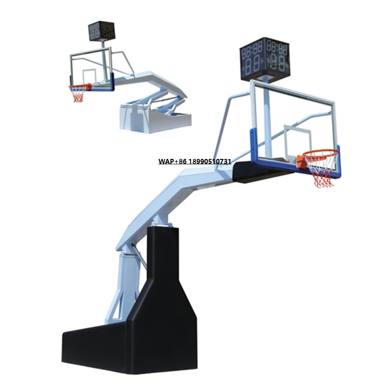 

Indoor Customizable Training Basketball Hoop Hydraulic Basket Ball Portable Hoop/stand