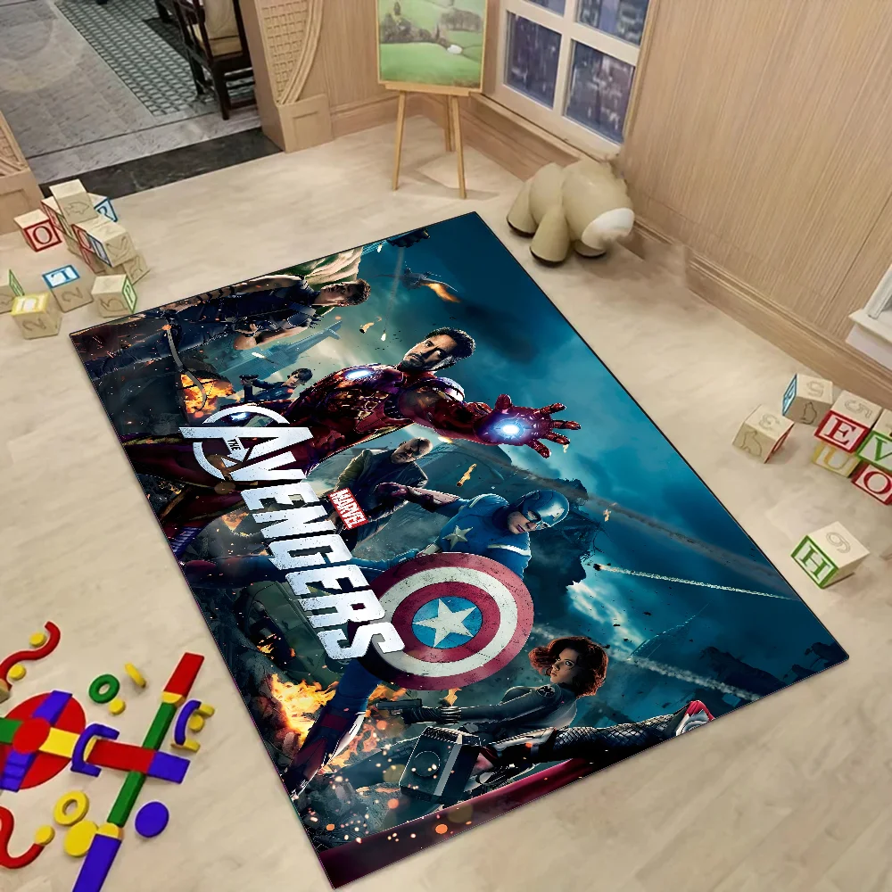 

Cartoon A-Avengers Floor Mat Graphic Printed Flannel Doormats For Bathroom Kitchen Entrance Carpet Home Decor