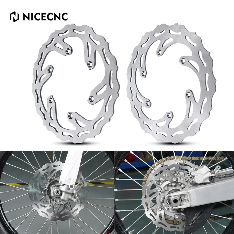 NICECNC 249/245MM Front Rear Brake Disc For Yamaha YZ125 YZ250 YZ250F YZ450F WR250F WR450F 202-2015 YZ250FX 2015-2016 YZ250X 16