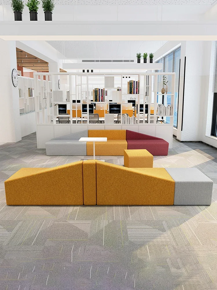 Training institution kindergarten early education center company hall creative special-shaped reception room office sofa