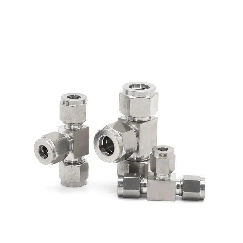 3/4/5/6/8/10/12/14/16/18/20/25 مللي متر 1/8 "1/4" 3/8 "1/2" 3/4 "1" المحملة 3 طرق ضغط الاتحاد موصل محول 304 الفولاذ المقاوم للصدأ #5