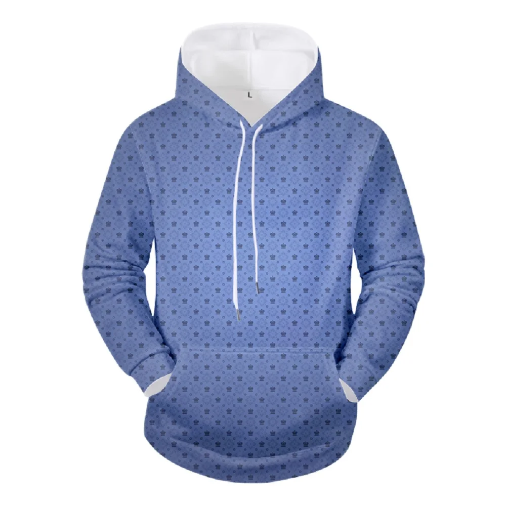 

Vintage Splicing Pattern Hoodies Fashion Casual Long Sleeve Plaid 3D Printed Sweatshirt Men Simple Oversized Daily Pullovers Top