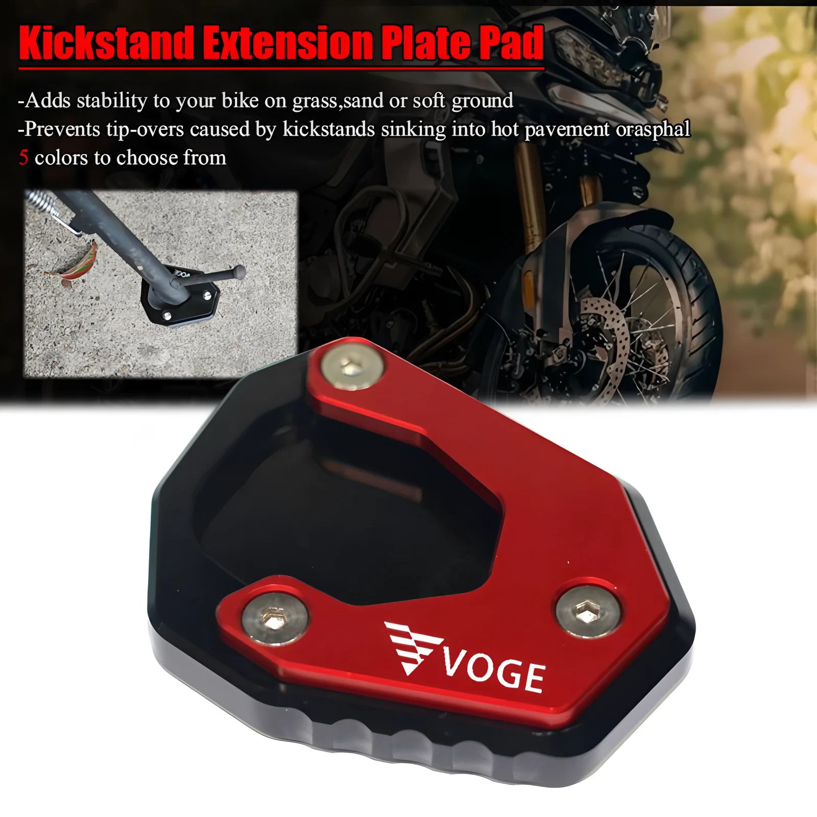 

Новинка для Loncin Voge DS525X DS900X DSX 525 900 DSX 900 2023-2024, аксессуары для мотоциклов, боковая подставка с ЧПУ, подставка, увеличенная пластина