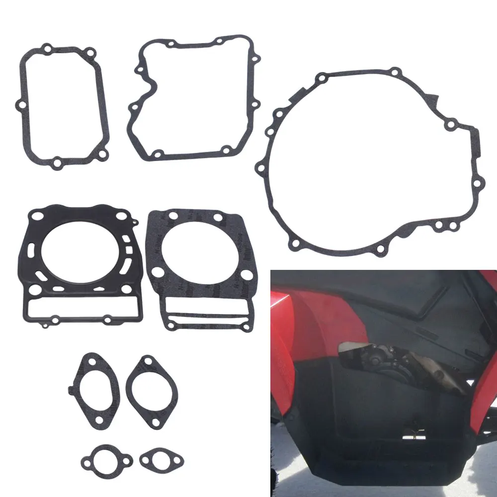 

1 комплект нового черного комплекта прокладок двигателя для квадроциклов, совместимый с моделями Polaris Sportsman Xplorer Scrambler Magnum ATP Ranger 1996-2011 годов выпуска