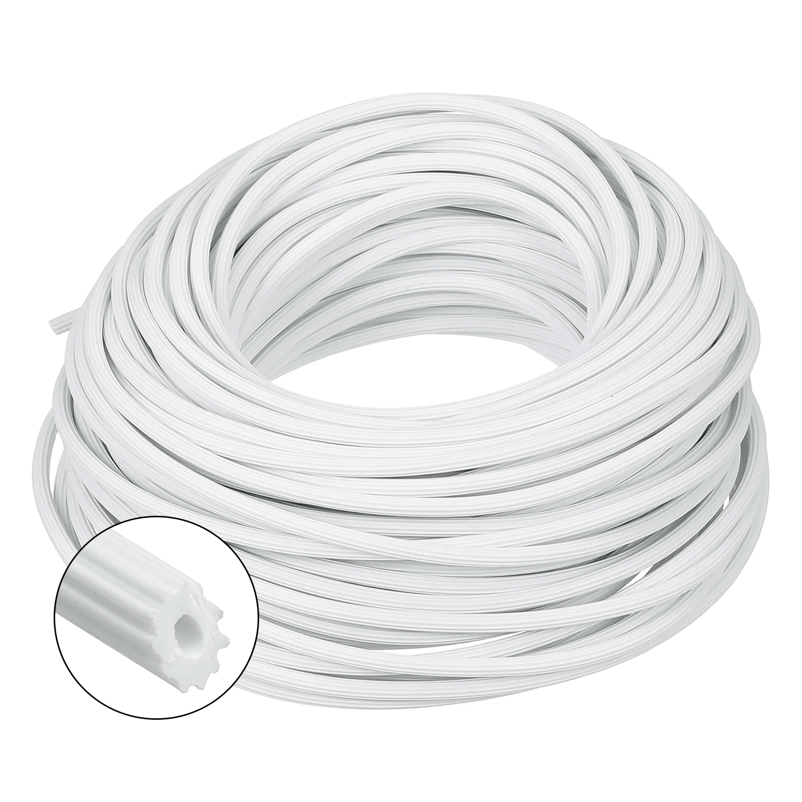 20-76M Window Screen Spline 3-6mm Fits 2.5-5.5mm Groove Wide White Round Screen Retainer Spline Rubber Cord for Door Window Mesh