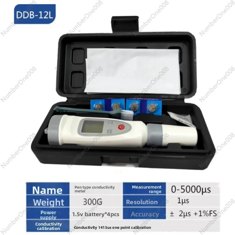 Alat Ukur Konduktivitas Tipe Pena Portabel Pengukur Konduktivitas Air Murni Kualitas Air DDB-12L/12H