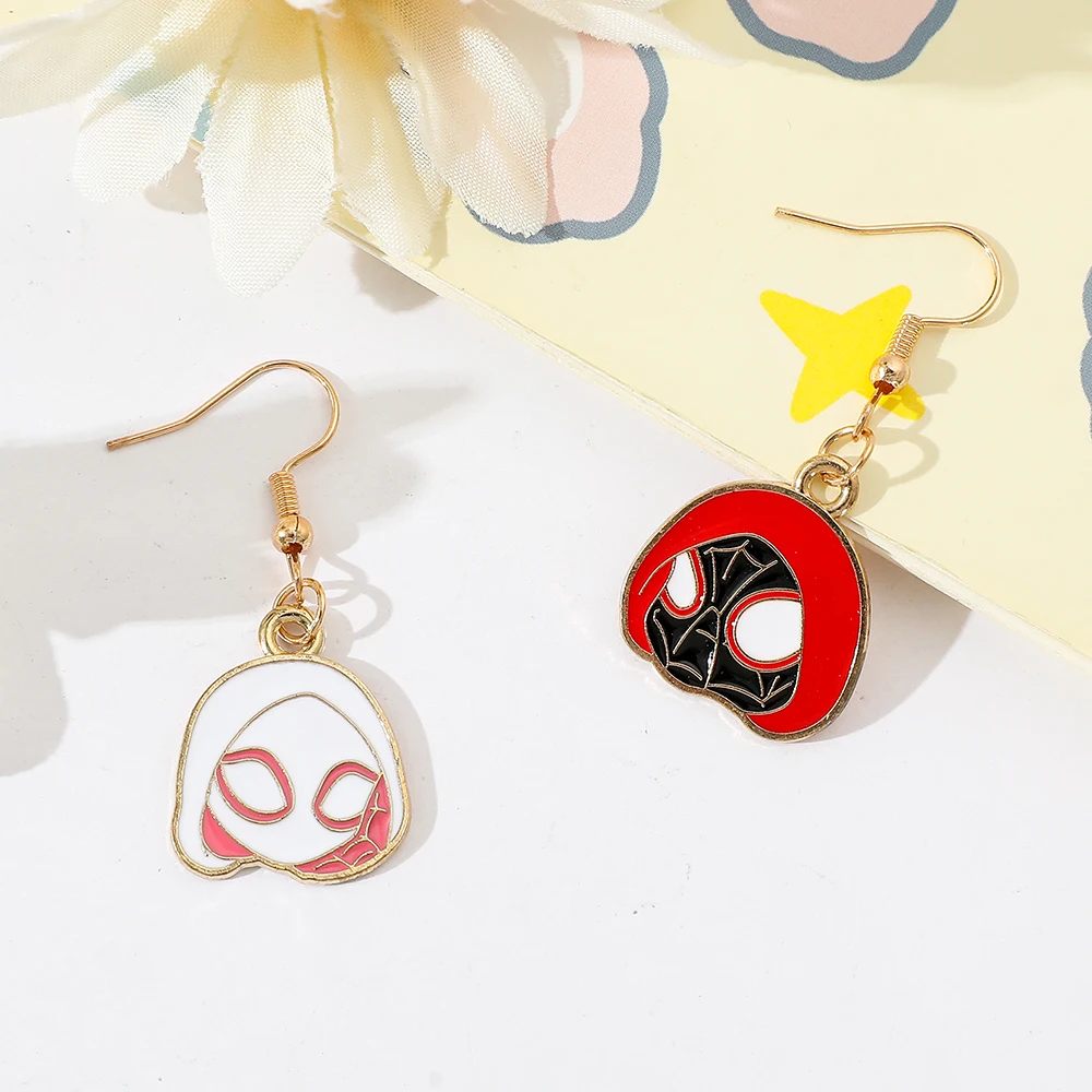 Cartoon Anime Spider Man Earring Pendant, Handmade Jewelry, Y2K