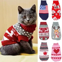 Cute Cat Sweater Costume Winter Warm Pet Clothes for Cats Pullover Mascotas Clothing Gatos Products for Animals