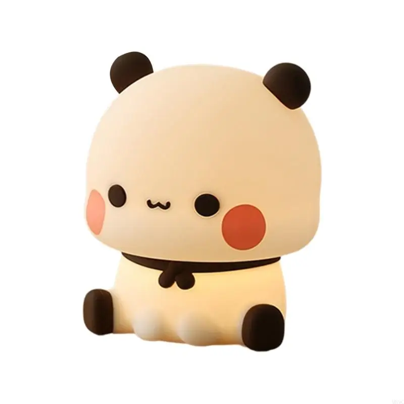 ソフトシリコンパンダナイトライトUSBパワータッチベッドルームと暖かい雰囲気のためのアクティブ化されたナイトランプ