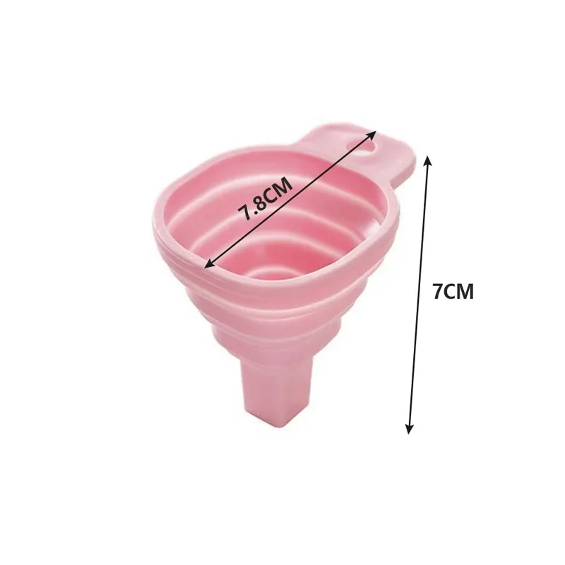 Creative Folding Mini Telescopic Funnel Kitchen Supplies Silicone Funnel Household Liquid Dispensing Oil Funnel images - 6